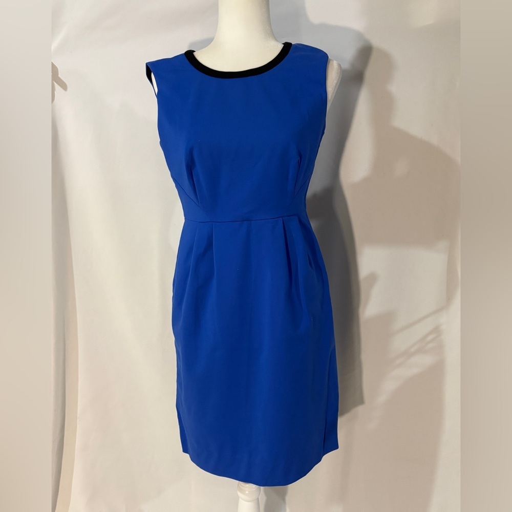 Kate Spade Sleeveless Blue Shift Dress Midi Sz 6